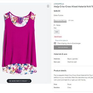 Loveappella - Meija Criss-Cross Mixed Material Knit Top